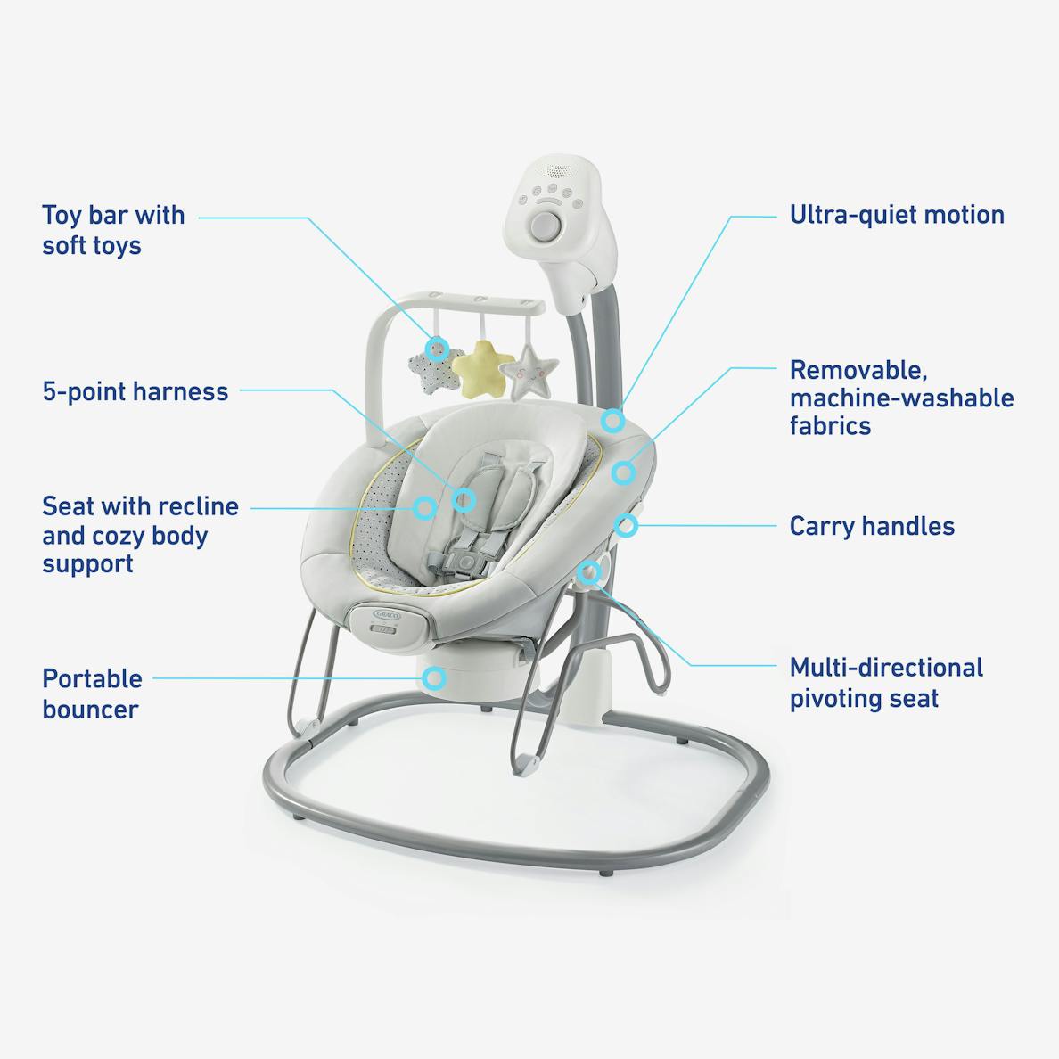 Sway2Me Swing with Portable Bouncer