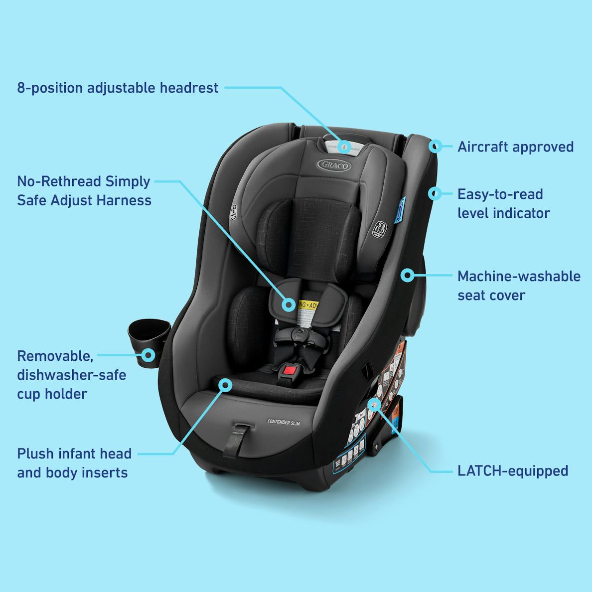Contender Slim Convertible Car Seat