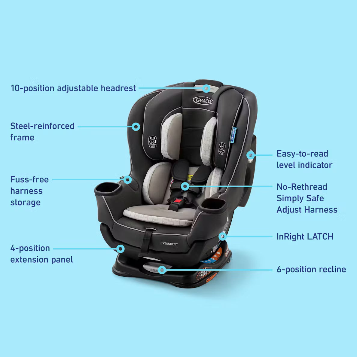 Extend2Fit Convertible Car Seat