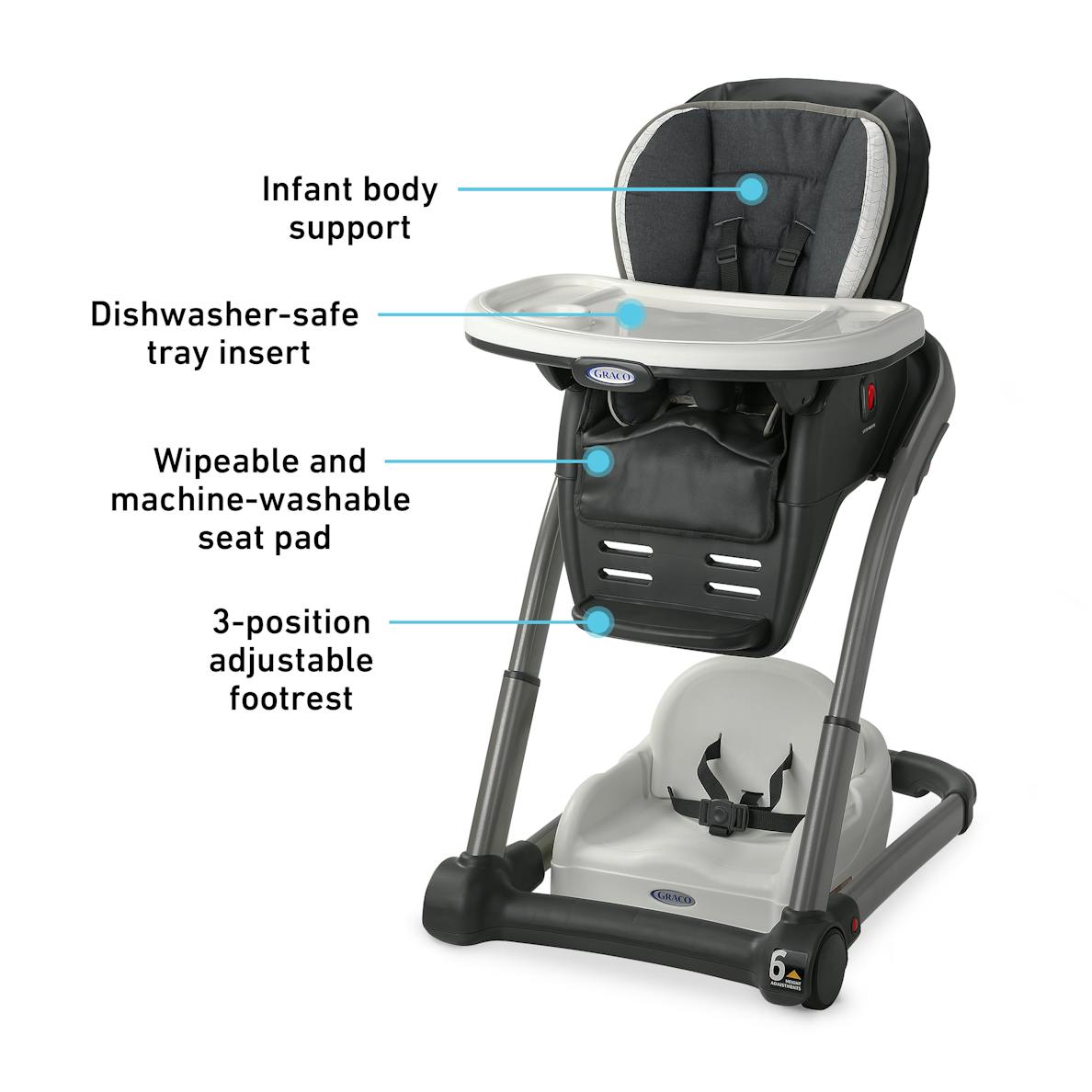 Blossom 6 in 1 Convertible High Chair
