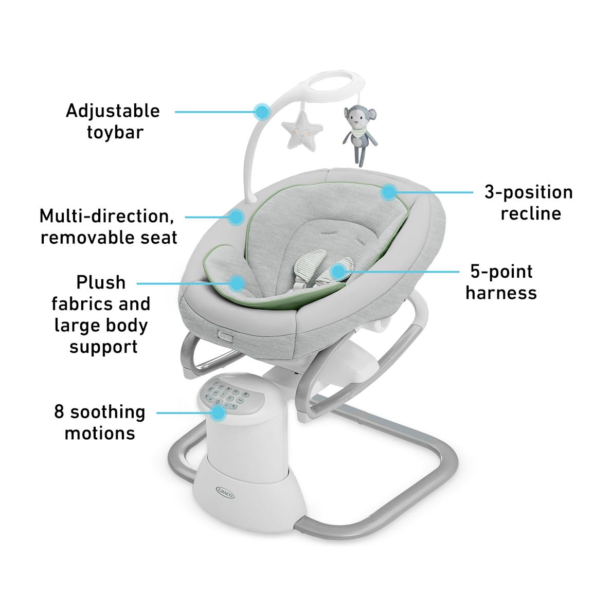 Soothe My Way Swing with Removable Rocker